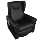 Poltrona Relax Elettrica Tea con Alzapersona Lift 2 Motori Massaggiante in Similpelle Nero