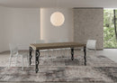 Tavolo Allungabile 180-440x90x77 cm Karamay Tortora Telaio Antracite 