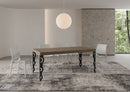 Tavolo Allungabile 200-304x90x77 cm Karamay Premium Tortora Telaio Antracite 