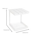 Tavolino design da Giardino Share bianco 41x41x45 cm in Alluminio Share Bianco