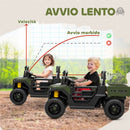 Macchina Elettrica Bambini 12V con Telecomando Sospensioni Bagagliaio e Musica Età 3-8 Anni Verde      