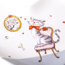 Set 4 Piatti a Forma di Cuori con Decori Larghezza 19,5 cm