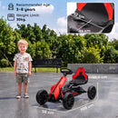 Go Kart Elettrico per Bambini 3-8 Anni 12V 3-5 km/h con Cintura di Sicurezza Capacità 30 kg Rosso      