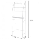 Scaffale Multifunzione per Bagno 165x25x47 cm Rack Mensole Salvaspazio