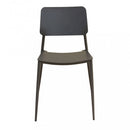 Sedia da Giardino Vega Impilabile 42x53x80 h cm in Acciaio Taupe