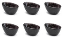 Set 6 Coppette Oblique 10,5x7,5x6 cm in Gres Kaleidos Sirius Nere