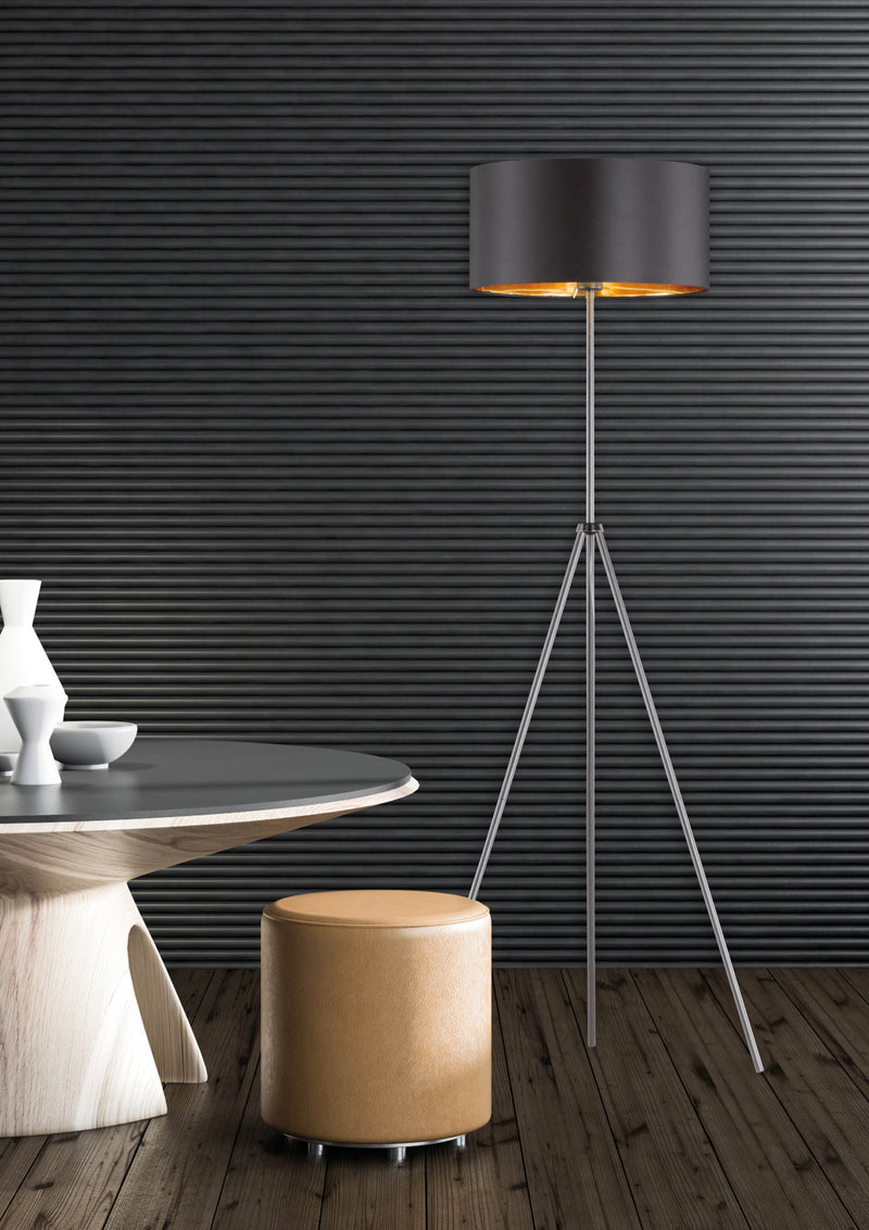 Piantana da Interno  E27 in Metallo Nero Opaco