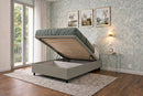 Letto Singolo Contenitore Imbottito Similpelle Cappuccino BoxMax Varie Misure