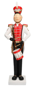 Soldatino Schiaccianoci in Resina 16x10xh52 cm Decorazione Rosso