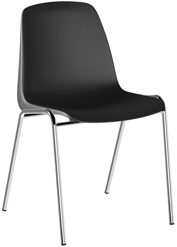 Chaise de bureau d'attente Tosini Verona noire en polypropylène sconto