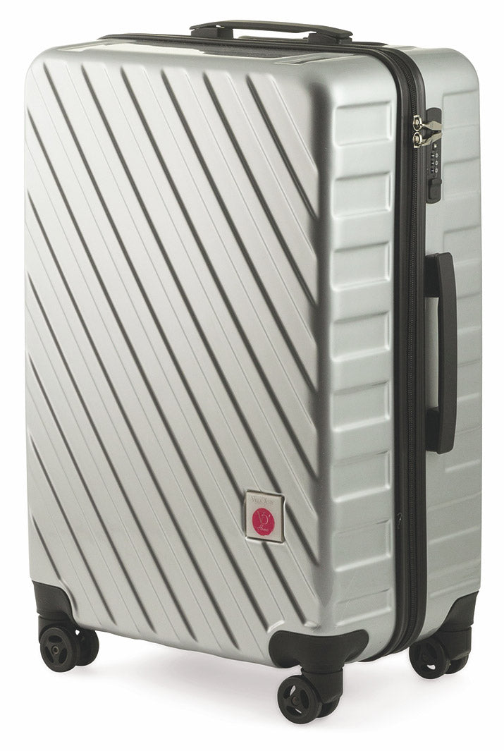 Set 2 Valigie Trolley Rigide in Policarbonato 4 Ruote TSA Soriani Silver