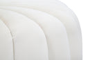 Puff Shell Crema 80x54x42 cm in Legno Spugna e Poliestere Crema