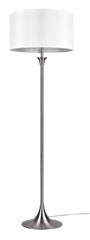 Piantana da Interno Attacco E27 in Metallo Nichel Satinato 