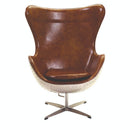 Poltrona in Similpelle 78x76H113 cm Marrone