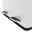 Pattumiera a 2 Scomparti a Pedale 47x36x71 cm 60L in Acciaio Bianco