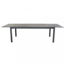 Tavolo Cuba Allungabile 220/280x100x75 h cm in Alluminio Taupe
