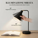 Set di 2 Lampade da Tavolo Moderne 30x15x40,5 cm con Porte USB Attacco E27 in Acciaio Nero      