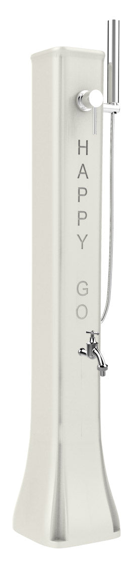 online Mini Doccia Solare da Giardino Lavapiedi Miscelatore e Doccetta Mobile Arkema Happy Go Bianco