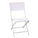 Set Tavolo e 2 Sedie Pieghevoli da Giardino in Ferro Spokane Bianco