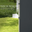 Set 2 Pareti Laterali per Gazebo 3x3m e 3x6m 295x195 cm in Tessuto Oxford Grigio Scuro