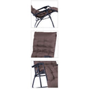 Sedia da Giardino Gravità Zero Reclinabile e Pieghevole in Acciaio e Tessuto Oxford Marrone