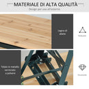 Set Birreria Pieghevole Tavolo con 2 Panche in Legno di Abete 