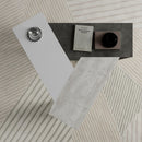 Tavolino da Soggiorno 100x98x52 cm in MDF Trio Cemento Bianco