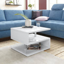 Tavolino a S con Ripiani a Giorno 55x41,5x55 cm Zeta Bianco Lucido  