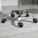 Set 2 Sgabelli Girevoli con Ruote Ø35.5x46-38 cm in Similpelle Nero