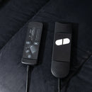 Poltrona Alzapersona Elettrica 1 Motore 79x97x103 cm in Poliestere Effetto Velluto Grigio Scuro