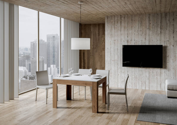 acquista Tavolo Allungabile 120-180x90x77 cm Bibi Mix Bianco Frassino