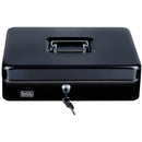 Cassettina Portavalori Nera a 4 Scomparti con Raccoglitore di Monete con 2 Chiavi Black & Decker