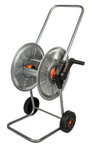 Carrello Avvolgitubo Manuale con Ruote 50 mt Tubo Ø1/2” in Acciaio Zincato Grigio Agrati