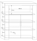 Mobile Alto da Salotto 2 Porte e 1 Nicchia 119x50x140cm TFT  Eos Quercia