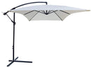 Ombrellone da Giardino Decentrato 3x2m in Acciaio e Poliestere Ecrù