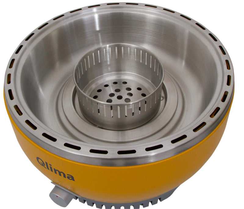 Barbecue a Carbone Carbonella Portatile da Tavolo Qlima Njoy Giallo