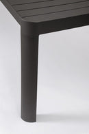 Tavolo Allungabile da Giardino 149x97/149x77.5 cm in Alluminio Kiplin Antracite