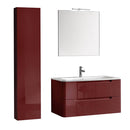Mobile da Bagno sospeso Palma 01 Rosso Laccato TFT
