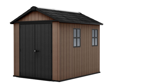 acquista Casetta Box da Giardino 230x287x246 cm Newton Plus 759/975 Doppia Opzione Montaggio in Resina Evotech+ Nero