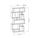 Libreria Moderna 168x96x25 cm Scaffale 8 Ripiani in MDF Bianco Frassinato      