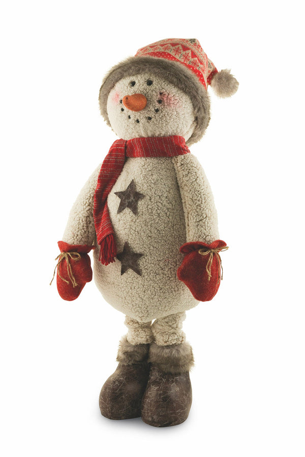 acquista Bonhomme de neige en tissu Pieds extensibles H120 cm Soriani