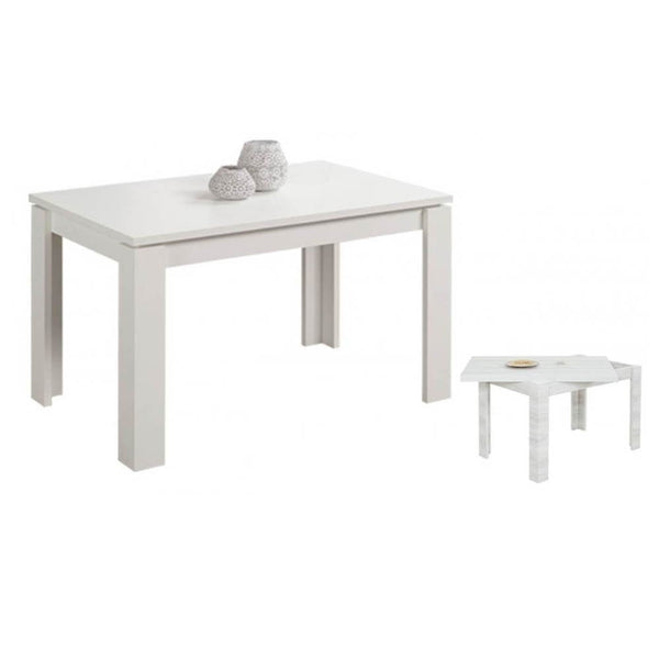 Table extensible 120/160x80x76 cm Maribor mélèze blanc sconto