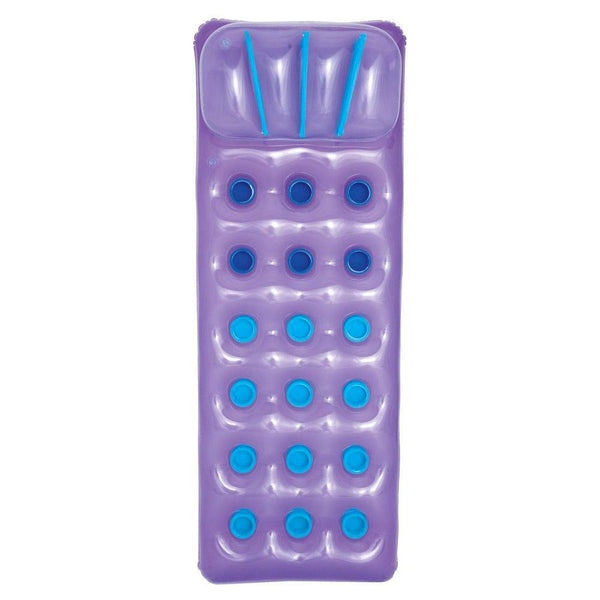 Matelas de Plage Gonflable avec Oreiller 18 Trous 188x71 cm Violet 43015 Bestway acquista