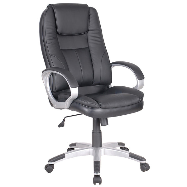 online Fauteuil présidentiel en simili cuir noir pour bureau