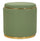Puff con Contenitore London Verde Ø46,5x44 cm in Pino e MDF e Spugna e Metallo e PU