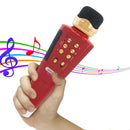Microfono Karaoke Wireless Speaker Musica Bluetooth con USB per Feste Rosso