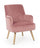 Fauteuil Adeline Rosa Antik en Velours Rose