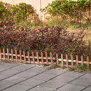 Staccionata in Legno 12 Pezzi H34 cm per Aiuole Giardino e Orto