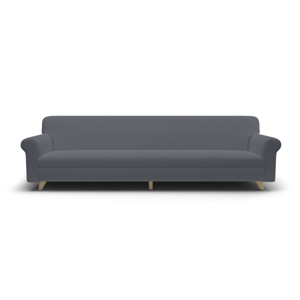 acquista Housse de canapé extensible en polyester et coton gris foncé à la mode