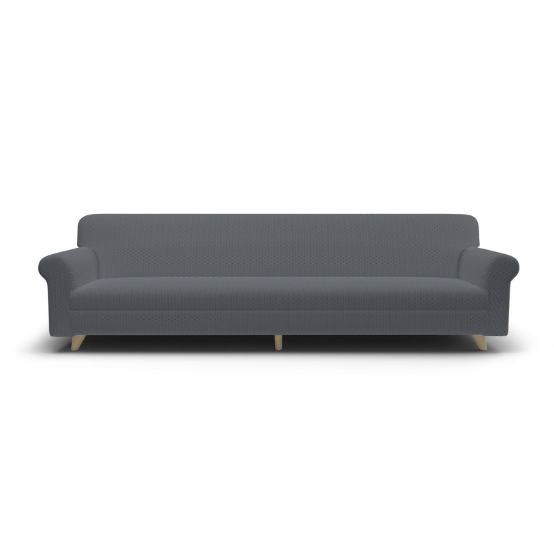 Copridivano Elasticizzato in Poliestere e Cotone Fashionable Grigio Scuro